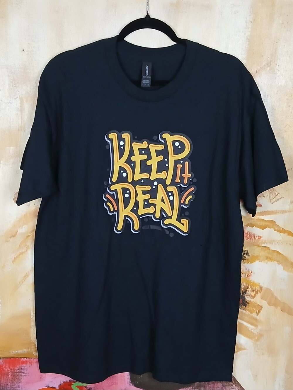 Gildan Heavy Cotton Keep It Real Graphic T-Shirt - Size Large